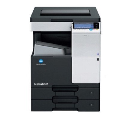 柯尼卡美能达 bizhub 367 A3黑白多功能一体机 打印/复印/扫描 黑色 一年质保 (含双面输稿器+双面器+工作台)