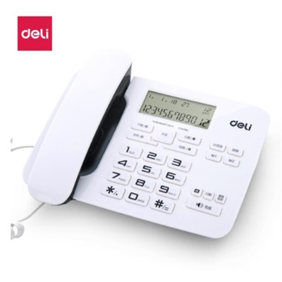 得力（deli）794电话类  电话机座机 固定电话 办公家用 免电池 双接口