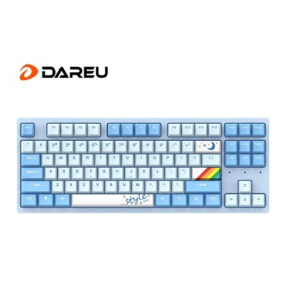 达尔优（dareu）A87键盘 机械键盘 全键可换轴 天空版