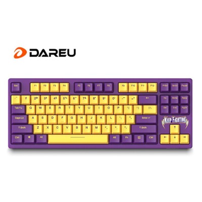 达尔优（dareu）A87键盘 机械键盘 全键可换轴 紫金版