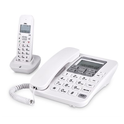 得力（deli）791电话类 来电显示办公家用电话机/固定电话/座机 数字无绳电话机