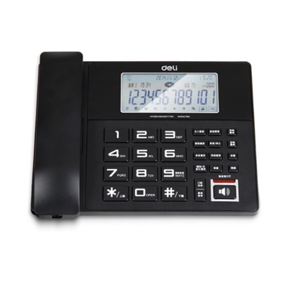 得力（deli）799电话类 录音电话机 固定座机 办公家用 来电显示 