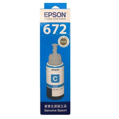 爱普生（EPSON）T6722喷墨盒 墨仓打印机墨水  青色